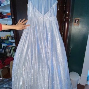 Camille la vie off the shoulder ball gown prom dress